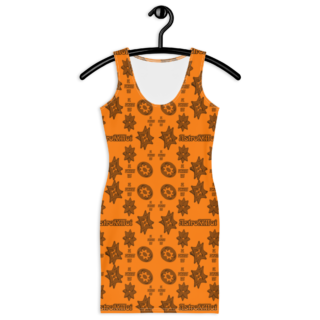 Orange citrus Bodycon dress