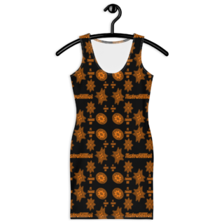 Orange citrus Bodycon dress