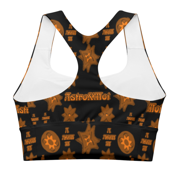 Orange citrus All-Over Print Recycled Longline Sports Bra - Image 2