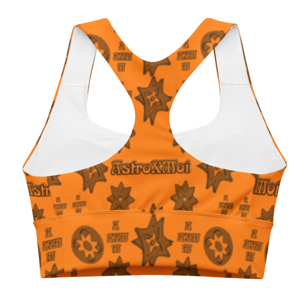 Orange citrus All-Over Print Recycled Longline Sports Bra - Image 2