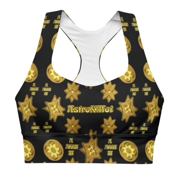 24k gold All-Over Print Recycled Longline Sports Bra