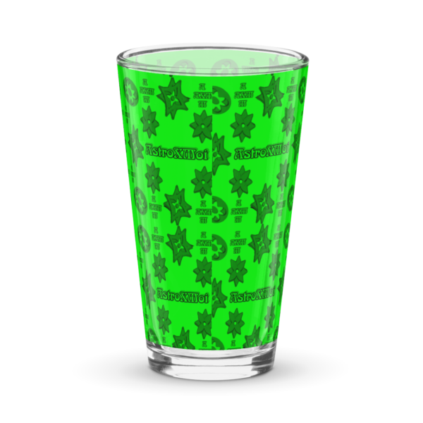 neon emerald Shaker pint glass - Image 2