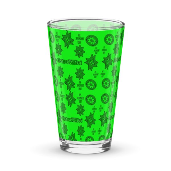 neon emerald Shaker pint glass - Image 4