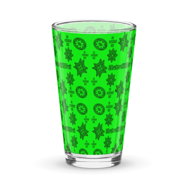 neon emerald Shaker pint glass - Image 3