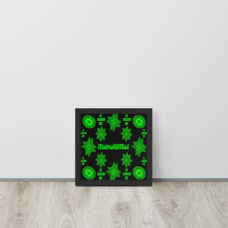 neon emerald Framed poster