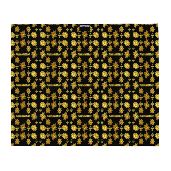 24k gold Throw Blanket